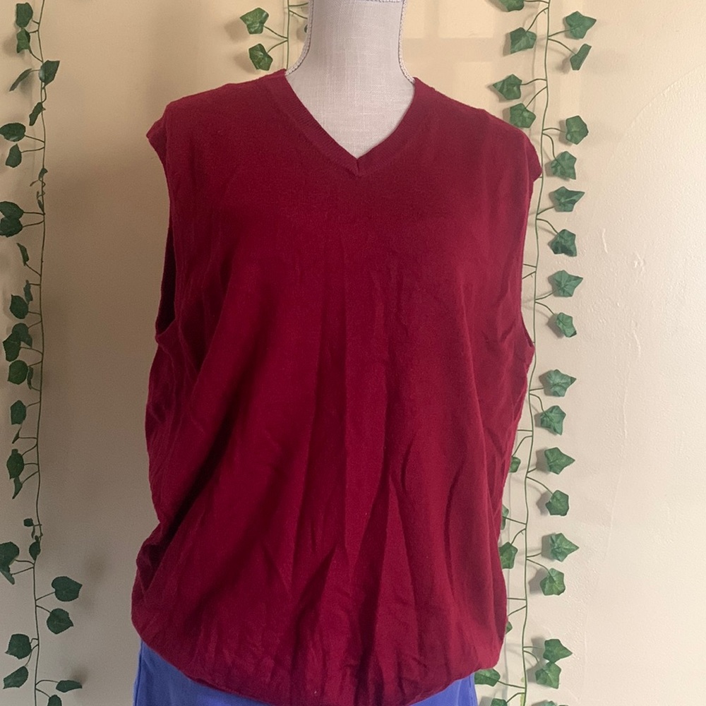 Joseph Abboud Red Sweater Vest